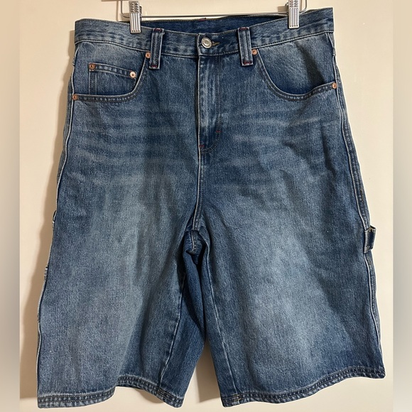 Elwood “E” Logo Oversize Denim Carpenter
Shorts - Picture 12 of 16